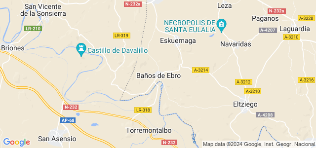 Mapa de Baños de Ebro - Mañueta