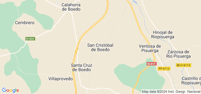 Mapa de San Cristóbal de Boedo
