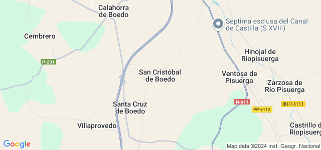 Mapa de San Cristóbal de Boedo