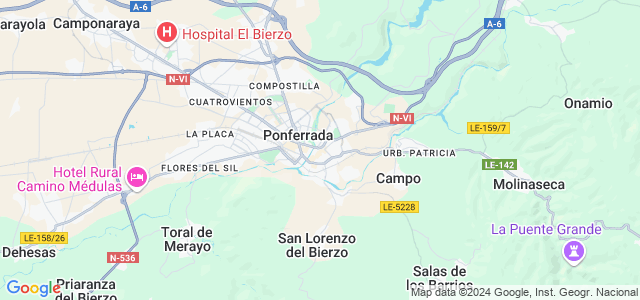 Mapa de Ponferrada