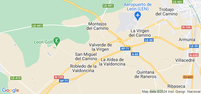 Mapa de Valverde de la Virgen