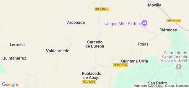 Mapa de Carcedo de Bureba