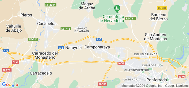 Mapa de Camponaraya