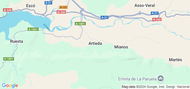 Mapa de Artieda