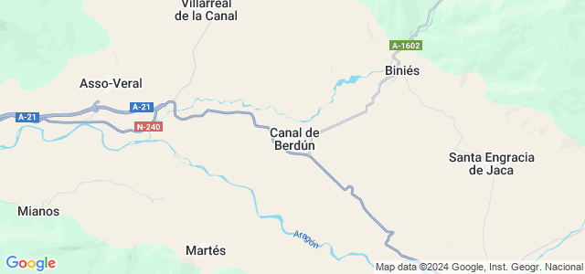 Mapa de Canal de Berdún