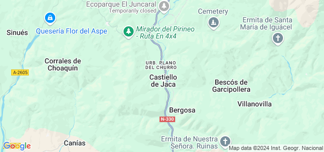 Mapa de Castiello de Jaca