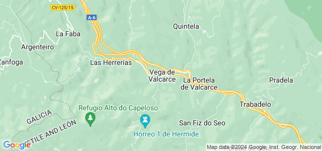 Mapa de Vega de Valcarce