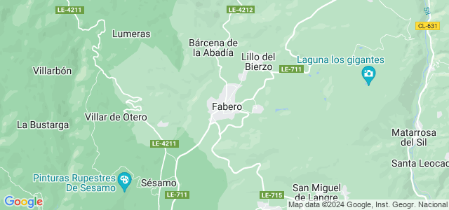 Mapa de Fabero