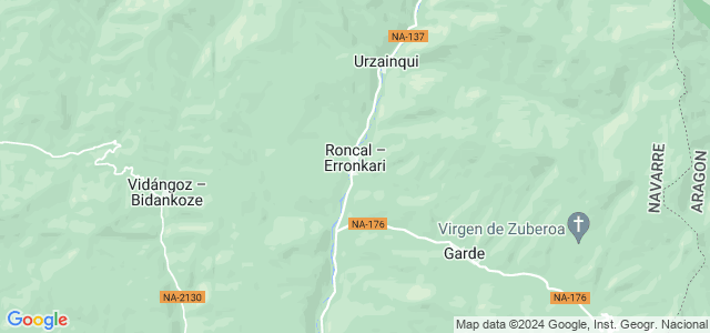 Mapa de Roncal - Erronkari