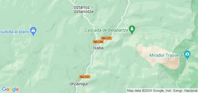 Mapa de Isaba - Izaba