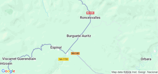 Mapa de Auritz - Burguete