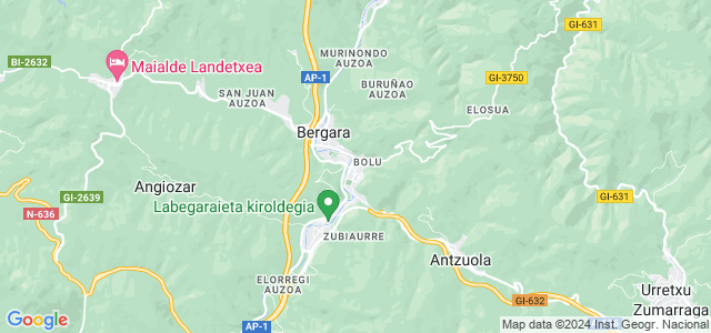 Mapa de Bergara