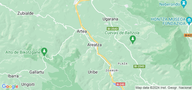 Mapa de Areatza