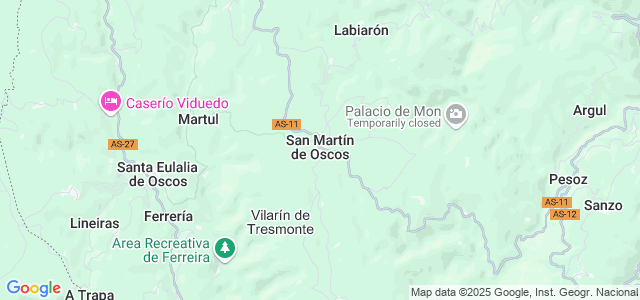 Mapa de San Martín de Oscos