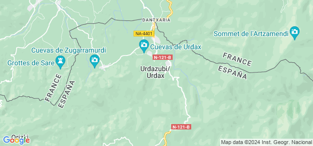 Mapa de Urdazubi - Urdax