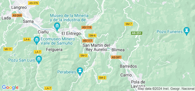 Mapa de San Martín del Rey Aurelio