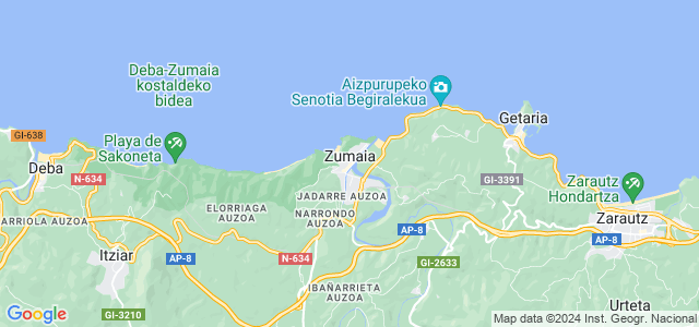 Mapa de Zumaia
