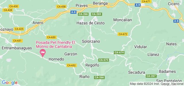 Mapa de Solórzano