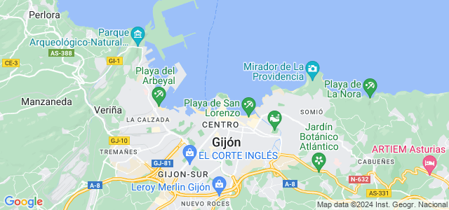 Mapa de Gijón